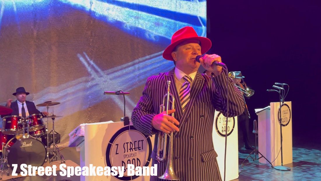 Image: Jazz Band at a Gatsby theme event performing 20s Music in Orlando, Florida. at the Hard Rock Live.