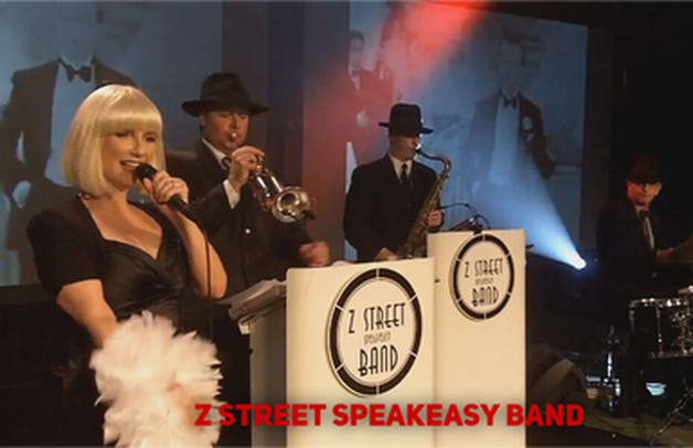 Image: Gatsby theme entertainment for a 1920s theme event with a Jazz Band in Clearwater and St. Petersburg. 