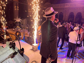 Photo – Gatsby Jazz band performing for a 20s them event at the Breakers in Palm Beach. 